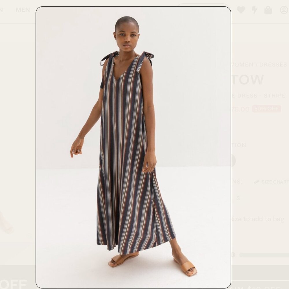 Kowtow Knotted V-Neck Maxi Dress